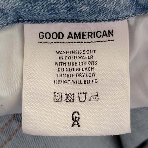 Good American Distressed Light Wash Good Legs Skinny Jeans - Picture 14 of 14